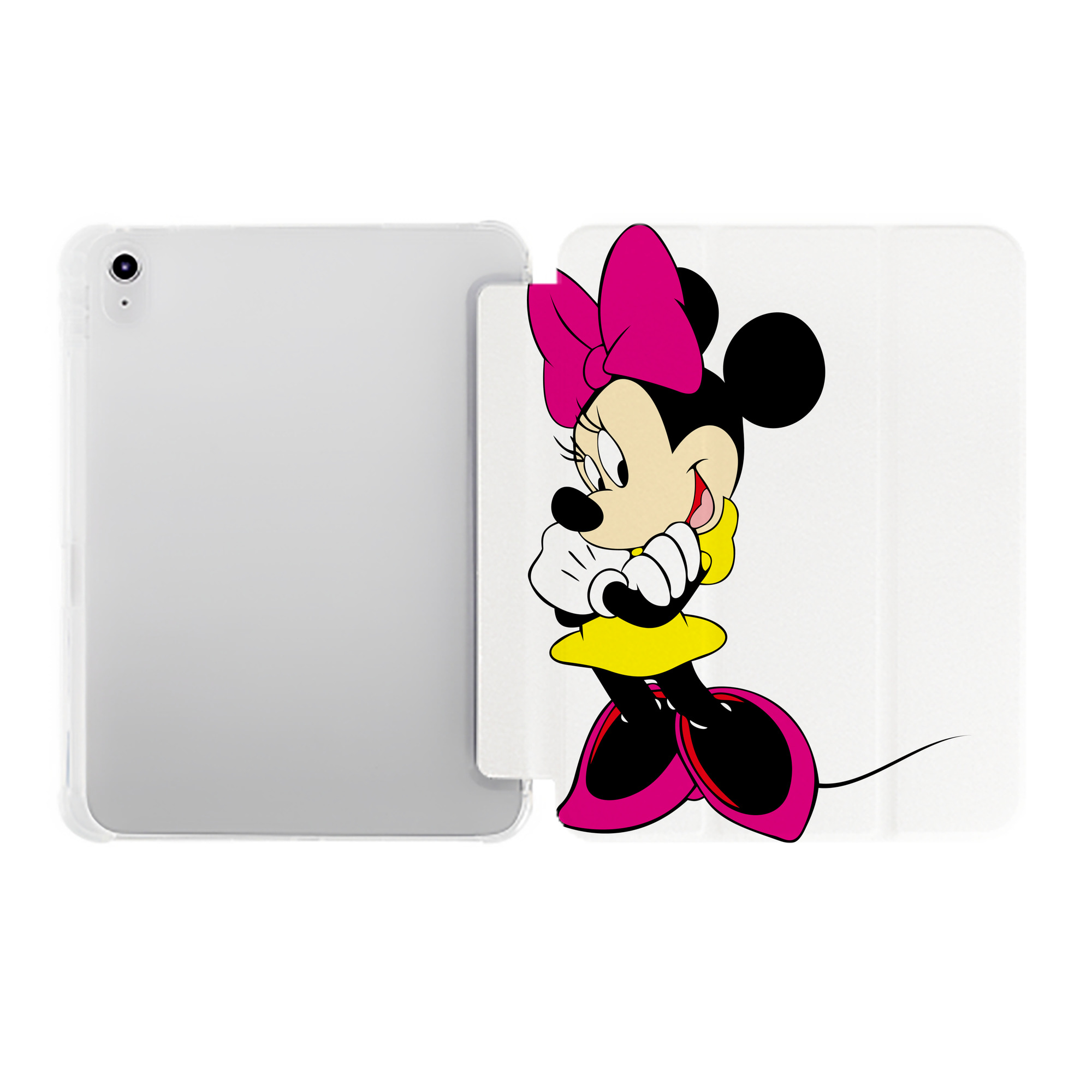 （画像用） ミッキーマウス Mickey Mouse IPad ケース ペン収納付き 三つ折りスタンド PUレザー×シリコン 対応機種9.5/10.5/10.9インチ